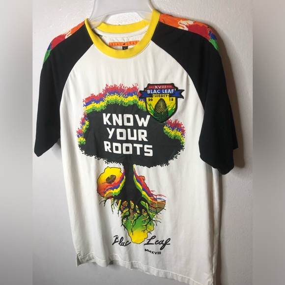 Blac Leaf Know Your Roots Tee Shirt Men Size Small - Picture 2 of 11